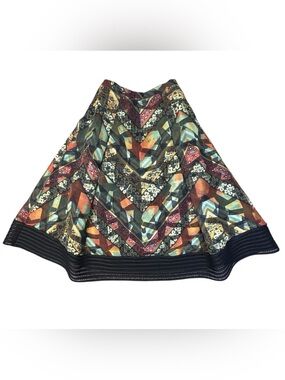Sachin & Babi Noir Women's Zahari Midi Skirt Tribal Print Size 2